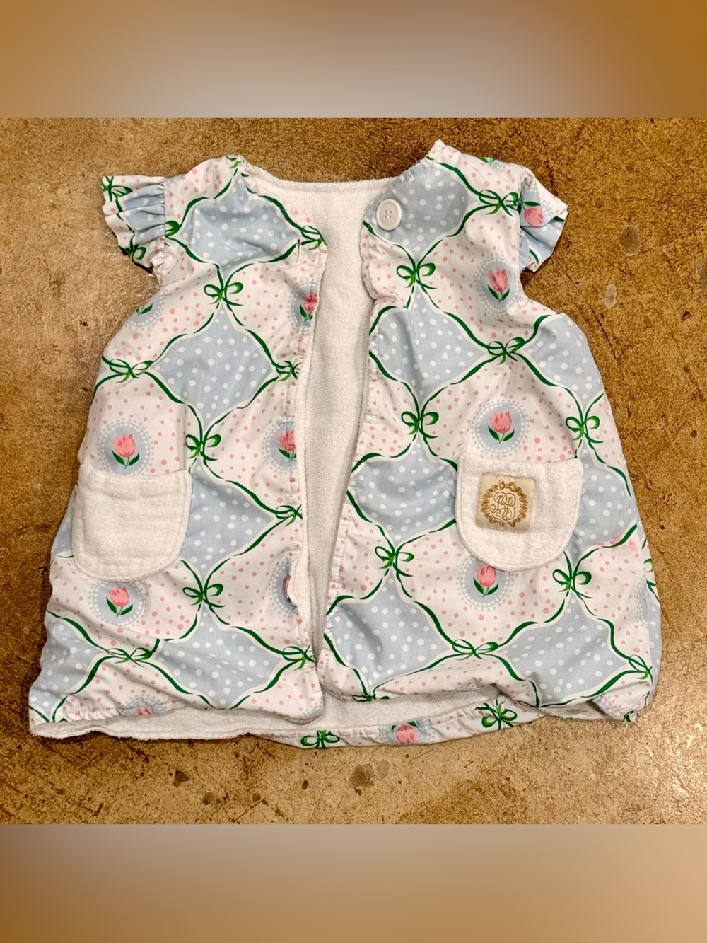 The Beaufort Bonnet Company floral trellis swim cover-up 4T